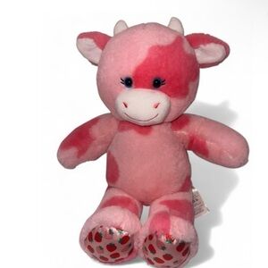 build a bear strawberry cow pink plush scented